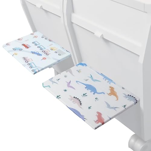 Go-Be Sleeves Airplane Tray Covers for Kids 2-Pack Kids Collection - Dinos & Trucks