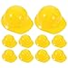 Abaodam Yellow Construction Hats 10Pcs Soft Plastic Mini Construction Party Hat for Doll Dress Up Play Supplies and Favors