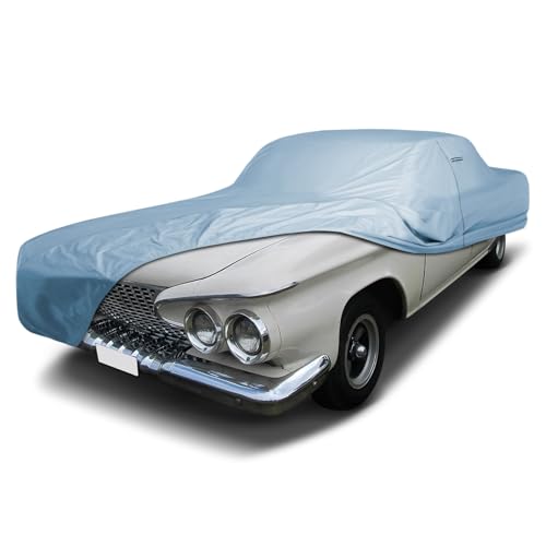 Image of iCarCover Premium Car Cover for 1960-1961 Plymouth Belvedere 2-Door, 4-Door Heavy Duty Waterproof All-Weather Automobiles Custom Fit Indoor Outdoor UV Snow Protection Covers with Straps and Bag