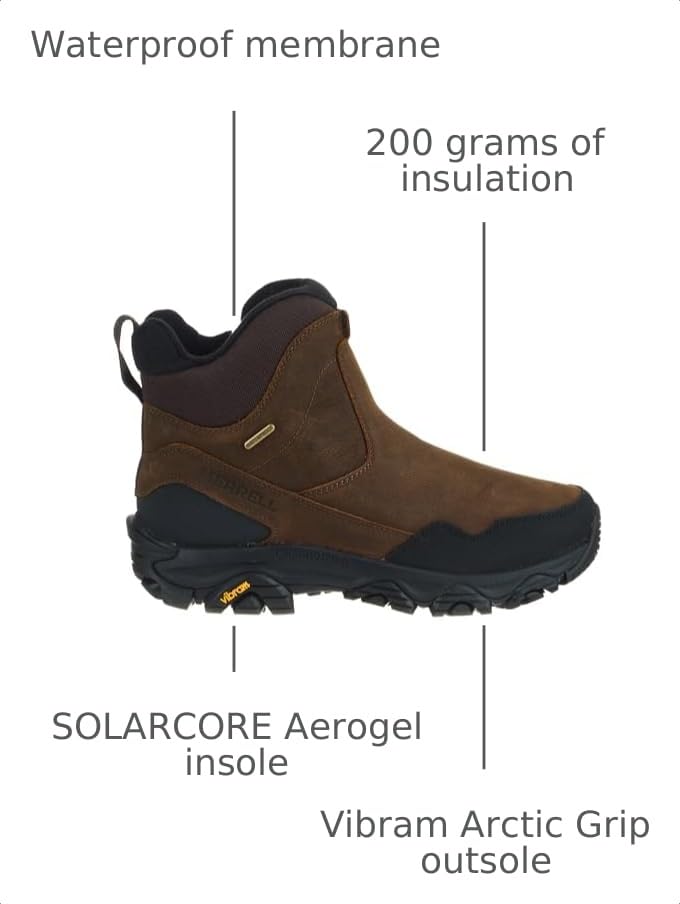 Image of Merrell Men's Coldpack 3 Thermo Tall Zip Waterproof Snow Boots