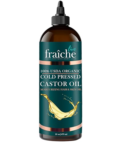 Organic Castor Oil 16 oz – Pure, Cold-Pressed, Unrefined
