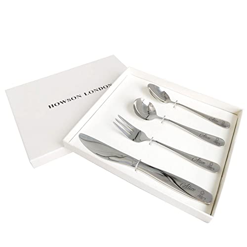 Personalized Toddler Silverware kids Cutlery Set Engraved Stainless Steel Kids Utensils Dinner Forks Knives Spoons with Any Name Stainless Steel Flatware for kid Image 01