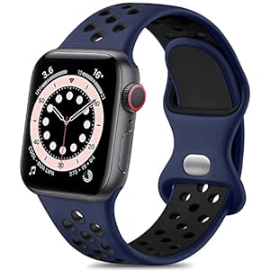 Lerobo Bands Compatible with Apple Watch Band 45mm 44mm 46mm 42mm 49mm Ultra 2 Women Men,Soft Silicone Breathable Replacement Bands Compatible for Apple Watch SE iWatch Series 10 9 8 7 6 5 4 3 2 1,S/M