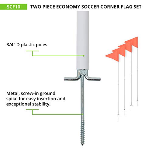 Champion Sports Soccer Corner Flag Set, 2-Piece #TOP2