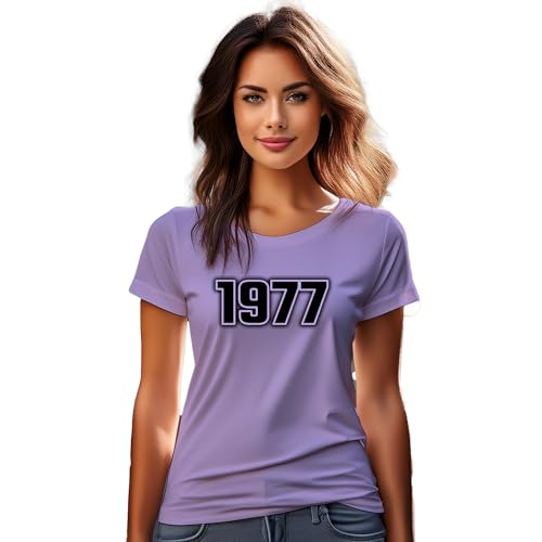 T-shirt femme Année 1977 Iris Lavender le cadeau d'anniversaire