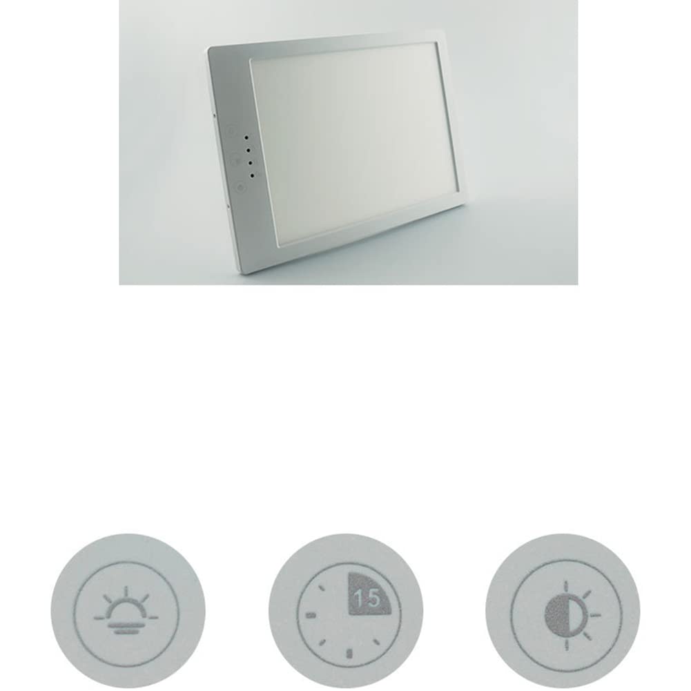 Lampe Triste, Lampe De Luminothérapie Triste 10000Lux Boîte À Lumière Triste Avec 2 Couleurs Et 4 Luminosité Réglable Avec 360° Support Rotatif Pour Accueil/Bureau,Blanc