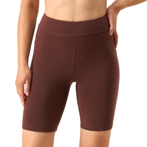 Women's Flex Merino Bike Short by Woolly | RWS Certified | Ultra-Soft, Breathable, Seattle Designed- Cocao Brown - S