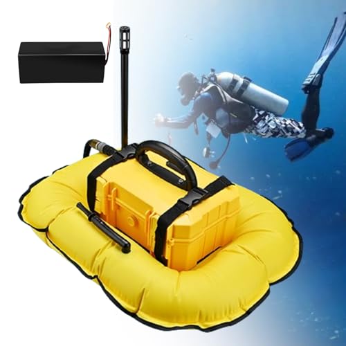 MhWrughts Compresor de Aire para Buceo de 3/5,5 Horas, Ventilador de Buceo de Fondo Inflable, regulador de respiración, máquina de Buceo Desmontable, para la búsqueda de Oro bajo el Agua,Onebattery