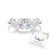 Miscarriage Gifts for Mothers Mommy of an Angel Ring 925 Sterling Silver Loss Memorial Sympathy Jewelry for Women Mom (7)