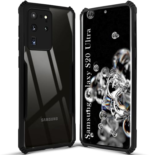 Image of Jkobi Back Cover Case for Samsung Galaxy S20 Ultra (Shockproof with Polycarbonate Clear Panel | Professional Black)