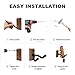 Bandpop Guitar Wall Mount - Black Walnut Guitar Hanger with 5pcs Picks for Acoustic, Electric, Bass, Banjo, Mandolin