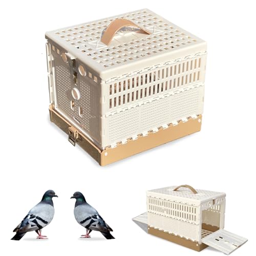 Folding Pigeon Cage Racing Pigeons Travel Cage Pairing Cage Plastic Two Doors Nest Box for Training and Release, Competition(S)