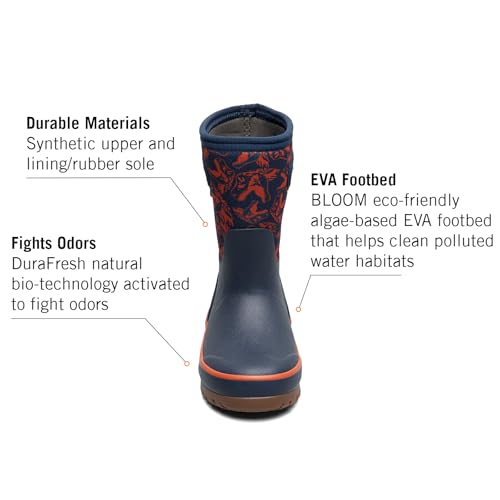 Image of BOGS Grasp Kids Waterproof Rain Boots, Insulated Winter Snow Boots