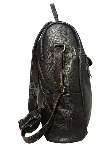 Mochila Bolsa De Couro Legitimo Feminina Anti Furto (Café)