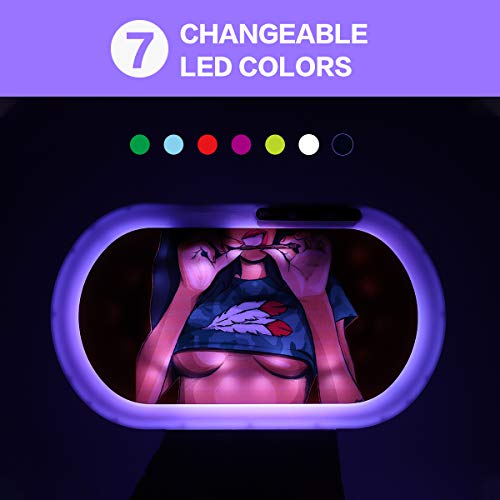 Hokirin Bluetooth Speaker Glow Tray,Led Rolling Light Up Tray With Fun Pattern,Switchable 7 Colors Of Lights,Rechargeable Illuminated Glow Up Tray,Hot Girl,Size 13.8”X7.9” #TOP3