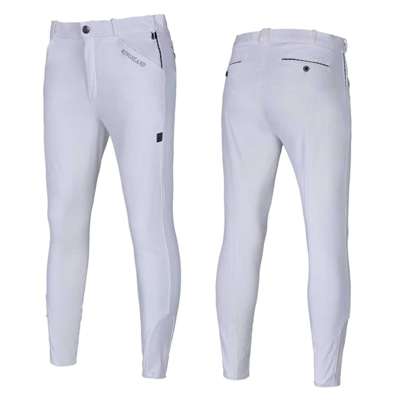 Kingsland Herrenreithose KLkeenan mit Kniegrip, Kneegrip Reithose, weiß