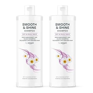 by Amazon Geschmeidiges und Glänzendes Shampoo, 2 x 400 ml