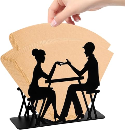 Porte-filtre à café, noir, support pour filtre à café, support pour filtre à café, jusqu'à 120 filtres, pour café, hôtel, bar, maison