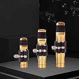 Tragbares Saxophon-Mundstück mit Reed-Clip, ideal für Tenor-Sopran-Alt (Alt-Größe7)