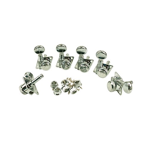 Kluson Revolution F-Mount 19:1 Ratio Locking Tuners For Fender 6 In-Line Chrome #TOP10