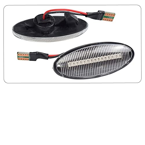 2 pièces feu de position latéral dynamique clignotant for Opel Vauxhall Vectra B Mk1 1995 1996 1997 1998 1999 2000 2001 2002 2003(Dynamic Crystal)