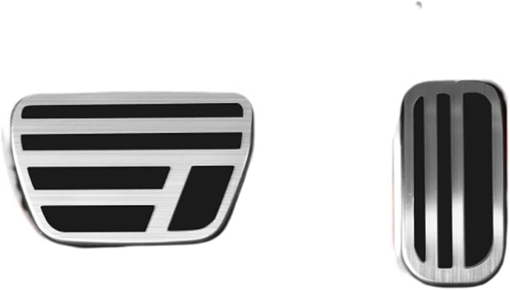 Compatible with Toyota Lexus 700 600 LX700 LX600 2022-2026 Anti-Slip Aluminum Alloy Brake Accelerator Pedal Cover Car Protection Accessories(A Style Silver)