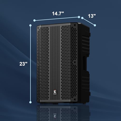 CAICOUSTIC 12-inch PA Speaker System with Bluetooth – Portable Dual DJ Speakers with Stands, Full-Range Stereo Sound for Events & Performances - Thumbnail 6