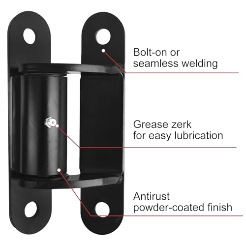 Joytrace 7" 2062P Heavy Duty Gate Hinges 1100lb Capacity - Bolt On/Weld On Carbon Steel Hinges for Driveway Gates, Fence & Barn Doors - Ball Bearing Design, Rust-Black Resistant Finish （2pcs） by joytrace - Image 4