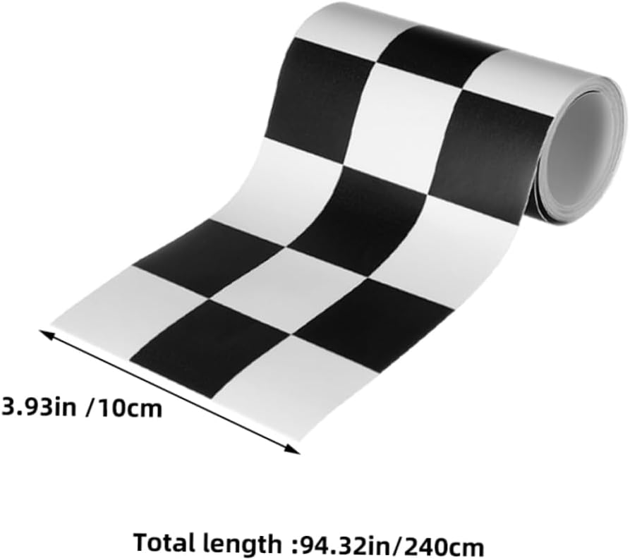 2 Rolls Checkered Peel and Stick Wallpaper Border Black White Checkered Wallpaper Self Adhesive Removable Wallpaper for Bedroom Bathroom Home Decor