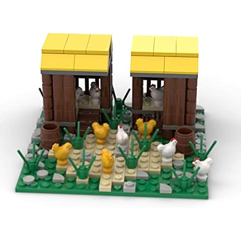 GXZZ 224Pcs Custom Building Baseplates Boards, Farm Series Building Base Plates with Mini Figures, Compatible With LEGO Cover