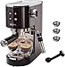 Krups Virtuoso +, Cafetera Espresso bomba, 15 Bares de Presión, Boquilla de Vapor Dual, Thermoblock, Cuchara Medidora y Compactador, Negro, XP444G