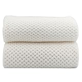 【Dimensions généreuses style couverture, lot de 2】Chaque serviette mesure 100 x 200 cm et offre une sensation enveloppante comme une couverture, entourant et maintenant le corps facilement pour un confort optimal après le bain. Le lot comprend deux serviettes pour répondre à divers besoins.