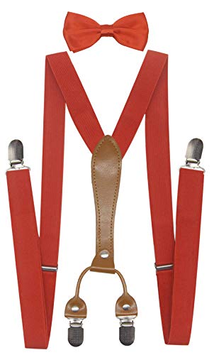 Image of Men's Suspenders Bowtie Set Elastic Y Shape Style Women's Suspenders Bowtie For Wedding&Formal Events