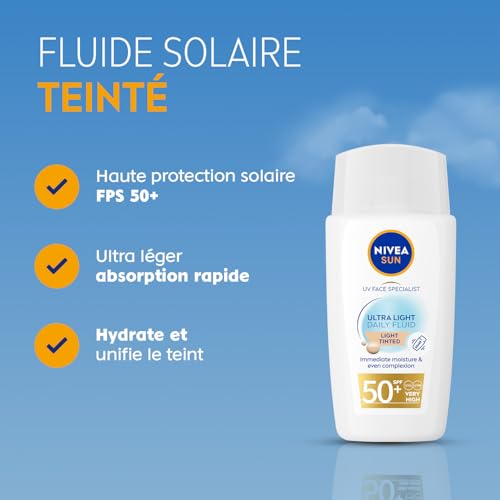 NIVEA SUN Fluide UV Quotidien Ultra Léger Claire SPF50+ 40 ml - vue 3