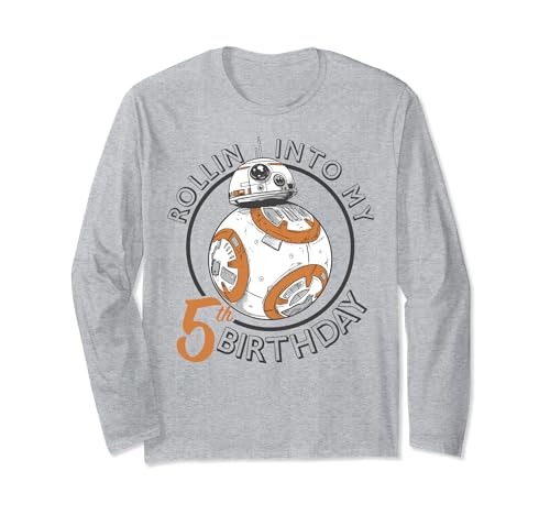 T-shirt Star Wars BB-8 manches longues robuste pour anniversaire 5 ans