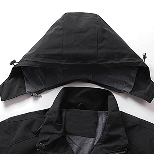 Mens Bomber Jacket Lightweight Breathable Rainproof Windbreaker Hooded Coat - image 8