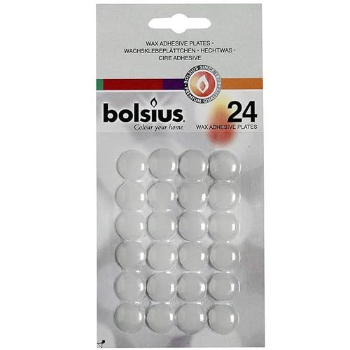 24 Stück Bolsius Wachsplättchen Klebeplättchen Klebepunkten Kerzenplättchen