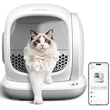 Meowant Self Cleaning Litter Box, Automatic Litter Box Self Cleaning with APP Control, 75L Extra Large Open Low Entry Smart Cats Litter Boxs for Multi-Cat Compatible Senior Cats Large Cats
