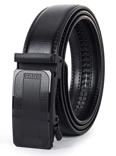 Image of WAYLIT Mens Casual-Leather-Belt Classic-Adjustable Genuine-Leather Belts