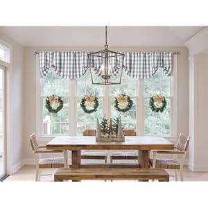 Zjdecorgreyandwhitebuffaloplaidtieupvalancecurtainbuffalocheckfarmhouseretroadjustableginghamtieupkitchenwindowtreatmentvalancesforcafebathroomwindows56x18silvergray Urban Country Home Decor Zjdecor grey and white buffalo plaid tie up valance curtain buffalo check farmhouse retro adjustable gingham tie up kitchen window treatment valances for cafe bathroom windows 56 x 18 silver gray urban country home decor