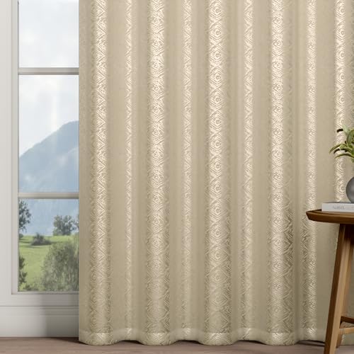 Image of Wakefit Jacquard Room Darkening Curtain | Light Blocking Upto 70% | (7 x 3.9 ft) | Door Curtain | Set of 2 | Reduces Noise | Machine Washable | Smash |Diamond White