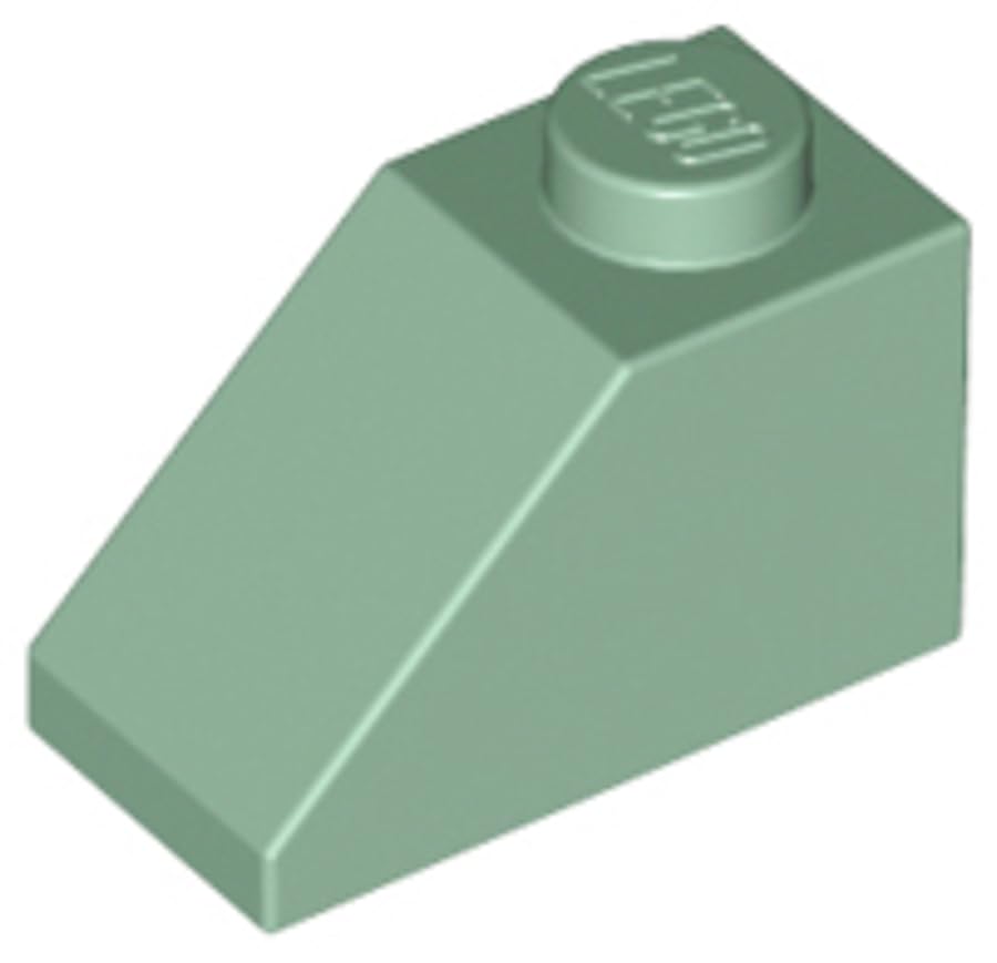 LEGO Slope 45 Degrees, 2 x 1, Part Number 3040 (Sand Green, 10, Bricks) โ image 1