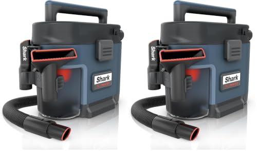 Image of Shark VS101 MessMaster Portable Wet Dry Vacuum, 1 Gallon Capacity, Corded, Perfect for Pets & Cars, AnyBag Tech, Self-Cleaning, Ultra-Powerful Suction for Tough Wet & Dry Messes, Blue (Pack of 2)