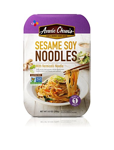 Annie Chun's Sesame Soy Noodles with Vermicelli, Non-GMO Gluten-Free Ready Meal, 9 Ounce, Pack of 6