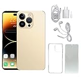 Tangxi I14 ProMax Cell Phone,6.1in Unlocked Android11 Smartphone,4GB RAM 64GB ROM,16MP Camera,Ten Cores Processor,Face Recognition,BT,FM,GPS,7000mAh,Golden