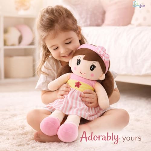 Image of Baby Joys Extra Large Cute Soft Baby Doll 80 CM for Kids | Plush Stuffed Toy for Girls & Boys | Super Soft Cuddly Hug Doll | Washable Plush Toy Doll (Pink)