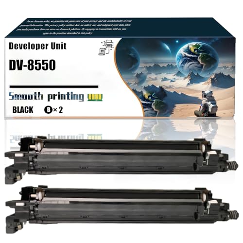 Replacement Parts Developer Unit DV-8550 Compatible with Copystar CS3552ci CS3553ci CS4003i CS4052ci CS4053ci Printer, Contains Chip and Clear Printing (2 Pack Black)