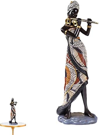 African Statue for Home Decor - Lady Figurine Statue Decor,Collectible Black Women Vintage Gift Crafts, Resin Ornament for Home Interior Znet-au