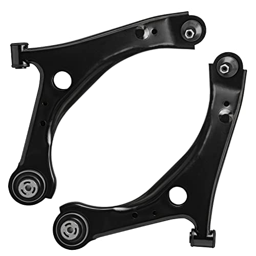 Image of Detroit Axle - Front End 8pc Suspension Kit for 2008-2010 Dodge Grand Caravan Chrysler Town & Country, 2009-2011 VW Routan, 2 Lower Control Arms 2 Sway Bar Links 4 Tie Rod Ends Replacement