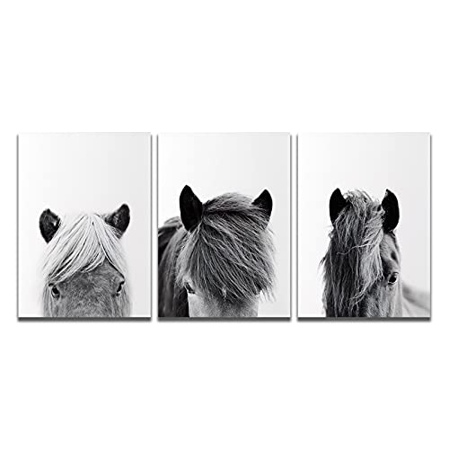 Toile cheval abstrait triptyque HD pour décoration salon et chambre - 7
